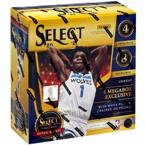 2020-21 Select Basketball MEGA doboz (BlueWhitePurple Cracked Ice Prizm)