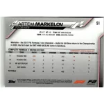 2020 Topps Chrome Formula 1 Racing  #51 Artem Markelov