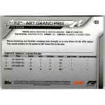 2020 Topps Chrome Formula 1 Racing  #103 Art Grand Prix F2 Team