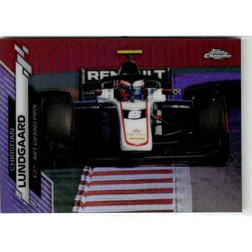 2020 Topps Chrome Formula 1 Racing Purple Refractor #68 Christian Lundgaard 119/399