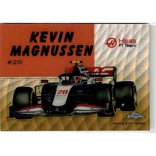 2020 Topps Chrome Formula 1 Racing 1954 World on Wheels Gold Refractor #54W-34 Kevin Magnussen 45/50