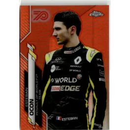   2020 Topps Chrome Formula 1 Racing 70th Anniversary Orange Refractor #183 Esteban Ocon