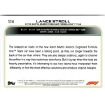 2022 Topps Chrome Formula 1 Racing  #114 Lance Stroll
