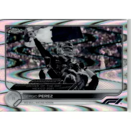   2022 Topps Chrome Formula 1 Racing B&W RayWave Refractor #189 Sergio Perez
