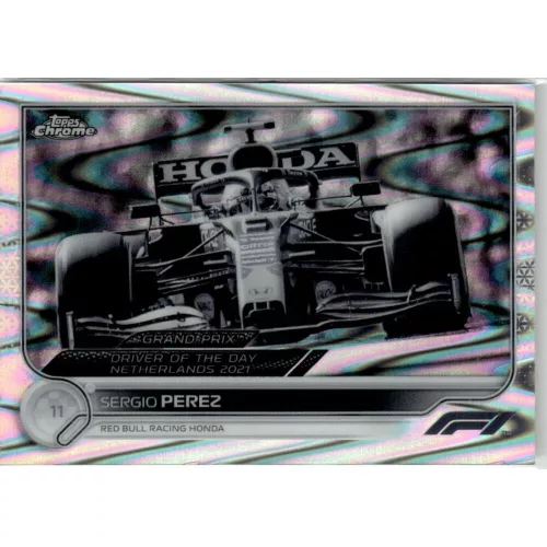 2022 Topps Chrome Formula 1 Racing B&W RayWave Refractor #184 Sergio Perez