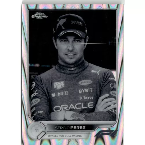 2022 Topps Chrome Formula 1 Racing B&W RayWave Refractor #24 Sergio Perez