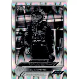   2022 Topps Chrome Formula 1 Racing B&W RayWave Refractor #175 Sergio Perez
