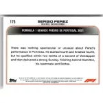 2022 Topps Chrome Formula 1 Racing B&W RayWave Refractor #175 Sergio Perez