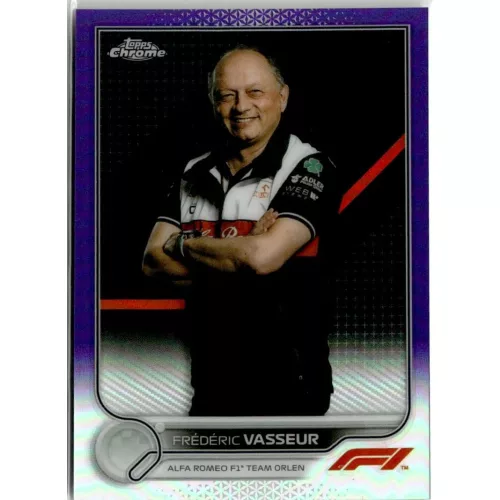 2022 Topps Chrome Formula 1 Racing Purple Refractor #107 Frédéric Vasseur 075/399