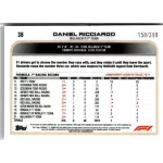 2022 Topps Chrome Formula 1 Racing Purple Refractor #38 Daniel Ricciardo
