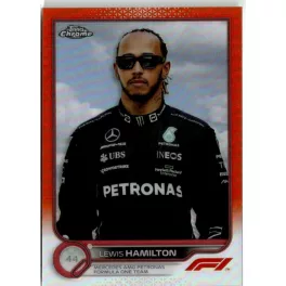   2022 Topps Chrome Formula 1 Racing Orange/Red Refractor #6 Lewis Hamilton