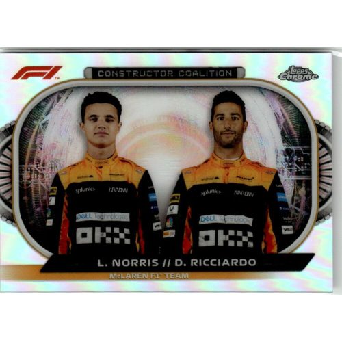 2022 Topps Chrome Formula 1 Racing Constructors Coalition #CC-MCL Lando Norris/Daniel Ricciardo