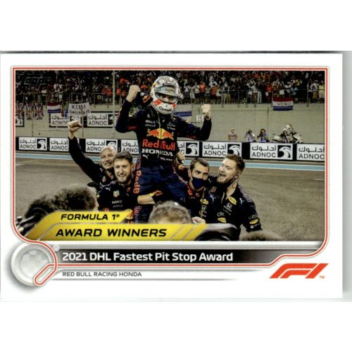 2022 Topps Formula 1 Racing  #194 2021 DHL Fastest Pit Stop Award RedBull
