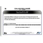 2022 Topps Formula 1 Racing  #94 Calan Williams