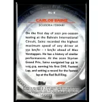 2021 Topps Chrome Formula 1 Racing Redliners #RL-8 Carlos Sainz