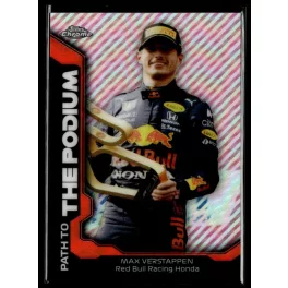  2021 Topps Chrome Formula 1 Racing Path to the Podium #PTP-MV Max Verstappen