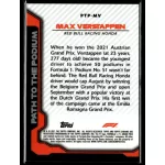 2021 Topps Chrome Formula 1 Racing Path to the Podium #PTP-MV Max Verstappen
