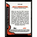 2021 Topps Chrome Formula 1 Racing Path to the Podium #PTP-MV Max Verstappen