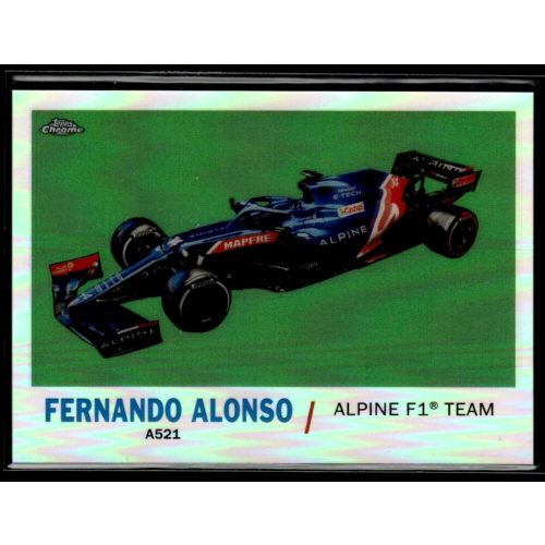 2021 Topps Chrome Formula 1 Racing 1961 Topps Sports Cars #T61-FA Fernando Alonso