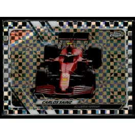   2021 Topps Chrome Formula 1 Racing Checker Flag #107 Carlos Sainz