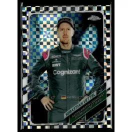   2021 Topps Chrome Formula 1 Racing Checker Flag #7 Sebastian Vettel