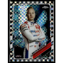   2021 Topps Chrome Formula 1 Racing Checker Flag #18 Nikita Mazepin