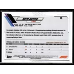 2021 Topps Chrome Formula 1 Racing Checker Flag #18 Nikita Mazepin