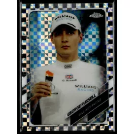   2021 Topps Chrome Formula 1 Racing Checker Flag #35 George Russell