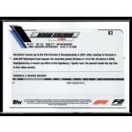 2021 Topps Chrome Formula 1 Racing Checker Flag #63 Richard Verschoor