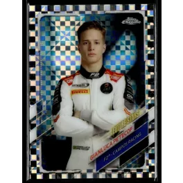   2021 Topps Chrome Formula 1 Racing Checker Flag #65 Gianluca Petecof