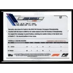 2021 Topps Chrome Formula 1 Racing Checker Flag #67 Jehan Daruvala