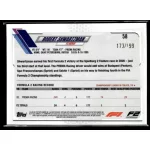 2021 Topps Chrome Formula 1 Racing Purple Checker Flag #58 Robert Shwartzman 173/199