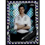 2021 Topps Chrome Formula 1 Racing Purple Checker Flag #81 Toto Wolf 006/199