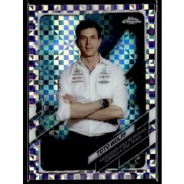   2021 Topps Chrome Formula 1 Racing Purple Checker Flag #81 Toto Wolf 059/199
