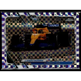   2021 Topps Chrome Formula 1 Racing Purple Checker Flag #101 Lando Norris 082/199