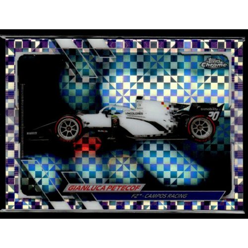 2021 Topps Chrome Formula 1 Racing Purple Checker Flag #123 Gianluca Petecof 078/199