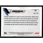 2021 Topps Chrome Formula 1 Racing Purple Checker Flag #157 Romain Grosjean 103/199