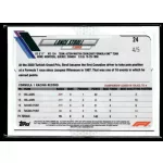 2021 Topps Chrome Formula 1 Racing Red Checker Flag #24 Lance Stroll 4/5
