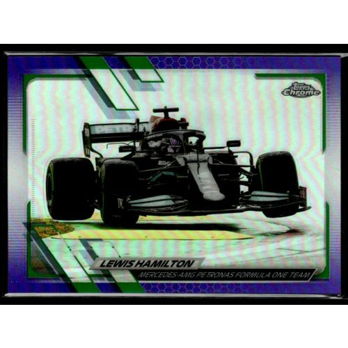 2021 Topps Chrome Formula 1 Racing Purple/Green Refractor #96 Lewis Hamilton