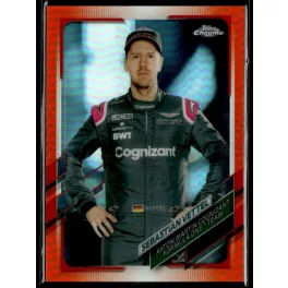   2021 Topps Chrome Formula 1 Racing Orange/Red Refractor #7 Sebastian Vettel