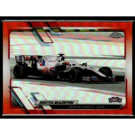   2021 Topps Chrome Formula 1 Racing Orange/Red Refractor #113 Nikita Mazepin