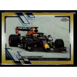   2021 Topps Chrome Formula 1 Racing Gold/Purple Refractor #98 Max Verstappen