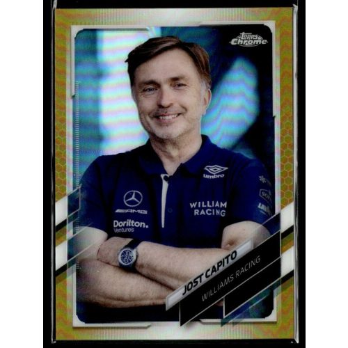 2021 Topps Chrome Formula 1 Racing Gold Refractor #90 Jost Capito 17/50