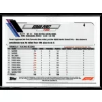 2021 Topps Chrome Formula 1  #4 Sergio Perez