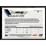 2021 Topps Chrome Formula 1 F2 RACERS FUTURE STARS #61 Guanyu Zhou