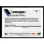 2021 Topps Chrome Formula 1 F2 RACERS FUTURE STARS #63 Richard Verschoor