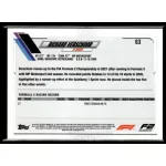 2021 Topps Chrome Formula 1 F2 RACERS FUTURE STARS #63 Richard Verschoor