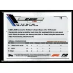 2021 Topps Chrome Formula 1 F2 RACERS FUTURE STARS #72 Roy Nissany