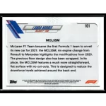 2021 Topps Chrome Formula 1 F1 CARS #101 Lando Norris