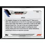 2021 Topps Chrome Formula 1 F1 CARS #113 Nikita Mazepin